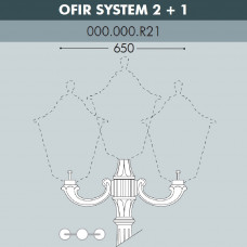 Консоль для паркового фонаря FUMAGALLI OFIR SYS 2L+1  000.000.R21.A0