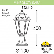Ландшафтный фонарь FUMAGALLI MINILOT/SABA K22.110.000.WXE27