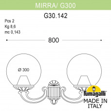 Светильник уличный настенный FUMAGALLI MIRRA/G300 G30.142.000.VYF1R