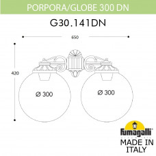 Светильник уличный настенный FUMAGALLI PORPORA/G300 G30.141.000.WZF1RDN