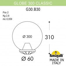 Уличный фонарь на столб FUMAGALLI GLOBE 300 Classic G30.B30.000.VYF1R