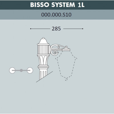 Консоль для паркового фонаря FUMAGALLI BISSO SYS 1L  000.000.S10.A0