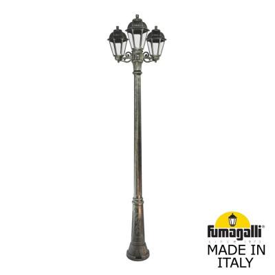Садово-парковый фонарь FUMAGALLI RICU BISSO/SABA 3L K22.157.S30.BXE27