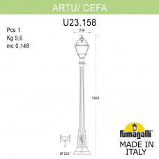 Садово-парковый фонарь FUMAGALLI ARTU/CEFA U23.158.000.WYE27