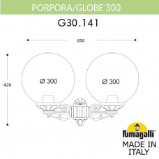 Светильник уличный настенный FUMAGALLI PORPORA/G300 G30.141.000.WZF1R