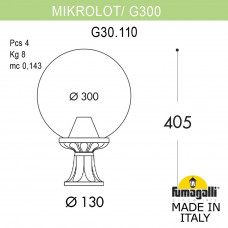 Ландшафтный фонарь FUMAGALLI MIKROLOT/G300. G30.110.000.VZE27