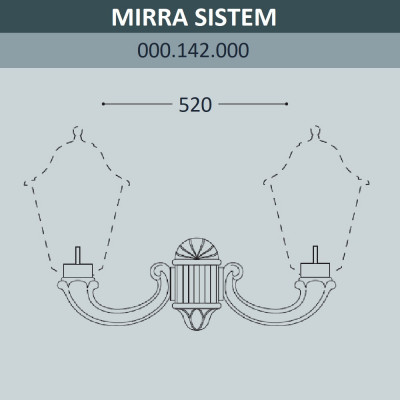 Консоль для паркового фонаря FUMAGALLI MIRRA SYS  000.142.000.A0