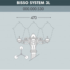 Консоль для паркового фонаря FUMAGALLI BISSO SYS 3L  000.000.S30.A0